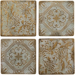 Bronze Tile Coasters Set of 4