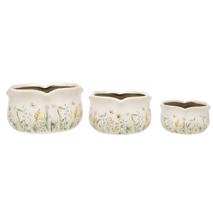 Round Scallop Set of 3 Verdant