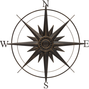 Wall Compass Bronze
