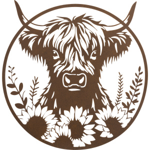 Floral Cow Plaque