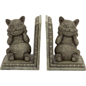 Cheshire Cat Bookends